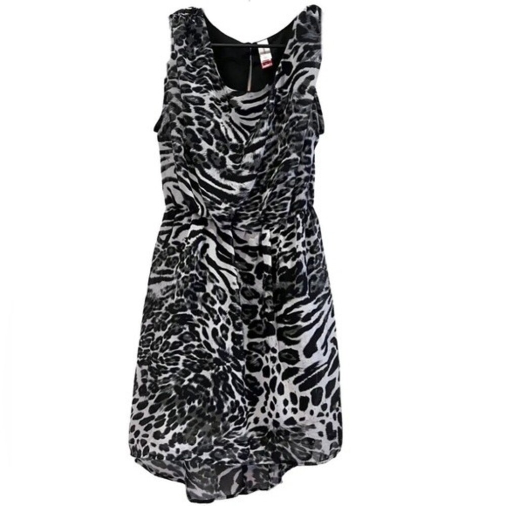 Animal print high low dress size medium